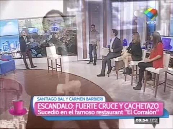 Escandaloso cruce entre Carmen Barbieri y Santiago Bal: pelea y cachetazo 