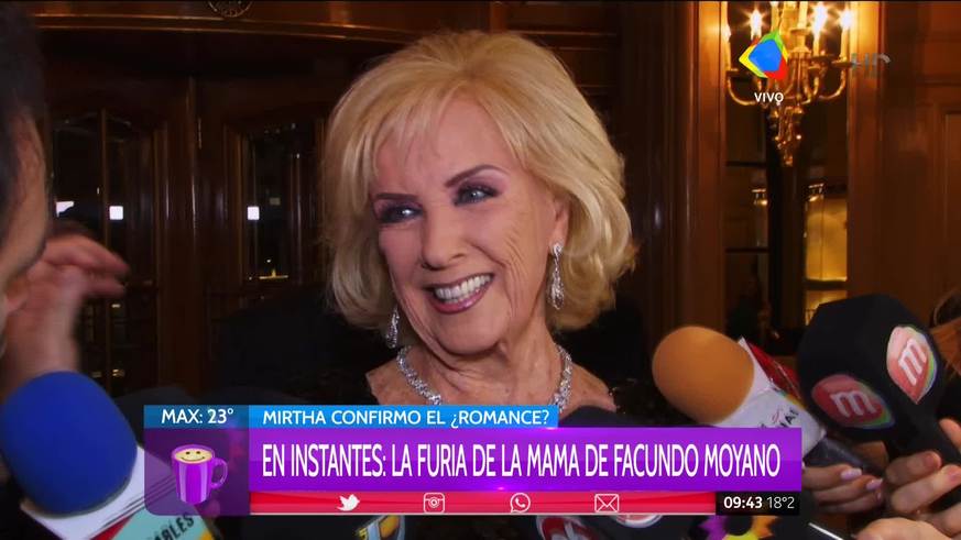 Mirtha Legrand le respondió a la madre de Facundo Moyano tras referirse a Susana como una señora mayor para su hijo: "Lo que dijo fue fuerte; me parece ofensivo"