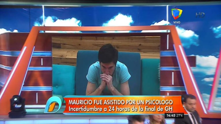 Mauricio quiso abandonar la casa a un día de la final: el motivo y su charla entre lágrimas con Rial