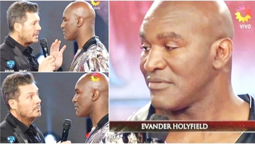 El careo de Marcelo Tinelli con Evander Holyfield en Bailando 2016