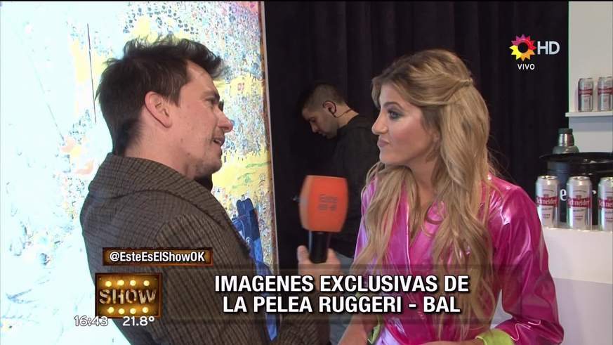 Las imágenes del tenso cruce Oscar Ruggeri y Federico Bal en una grabación del Bailando… ¡y una polémica frase!