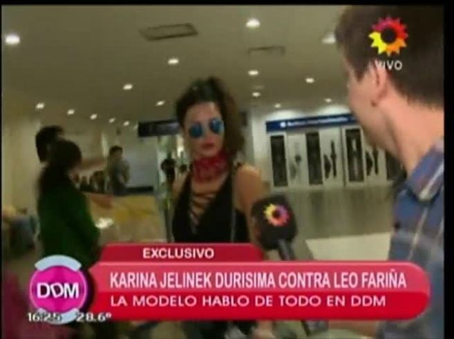 El particular gesto de Karina Jelinek cuando le nombran a Leo Fariña