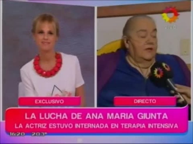 Así Ana María Giunta hablaba de su delicada salud, afectada por el cigarrillo y la obesidad