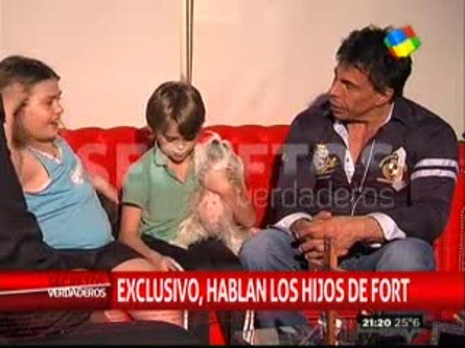 Los hijos de Ricardo Fort en Secretos Verdaderos: "Para nosotros Gustavo es nuestro segundo papá, le decimos Gus"