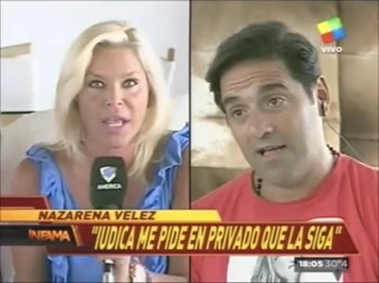 Mariano Iúdica, picante con Nazarena Vélez: "Debe estar nerviosa por otras cosas y optó por pelearse conmigo... que la corte"