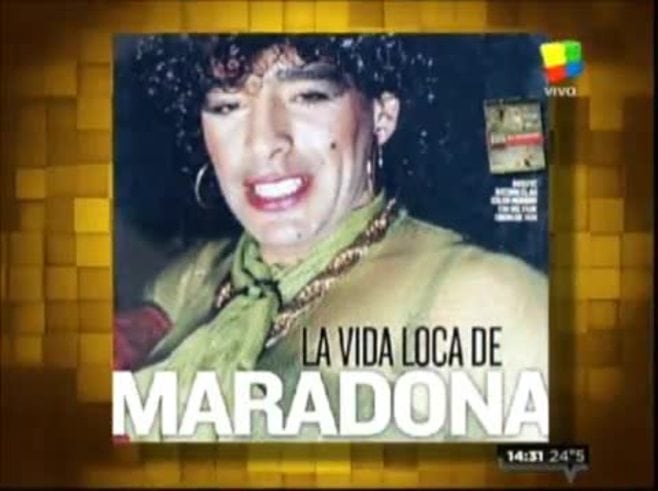 La foto de una revista que enfureció a Diego Maradona