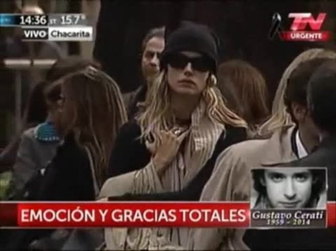 Chloé Bello, la última novia de Cerati, fue al cementerio a despedirlo: las imágenes