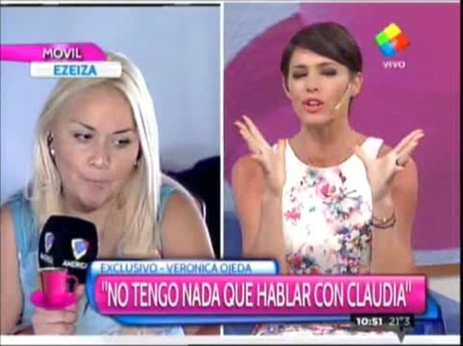 La reacción de Verónica Ojeda al ver la foto hot de Diego Maradona con Rocío Oliva