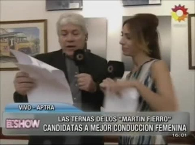 José María Listorti y Denise Dumas se enteraron en vivo que fueron ternados al Martín Fierro