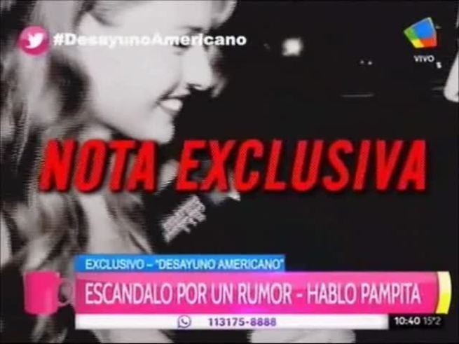 Pampita hablo de todo