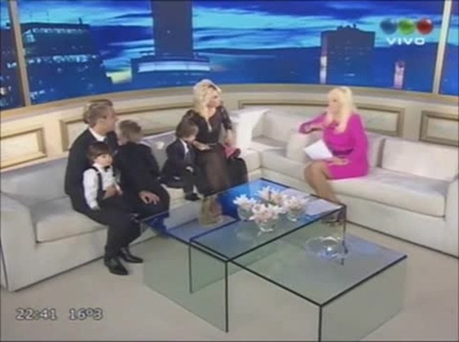 La visita de Wanda Nara y toda su familia al programa de Susana Giménez