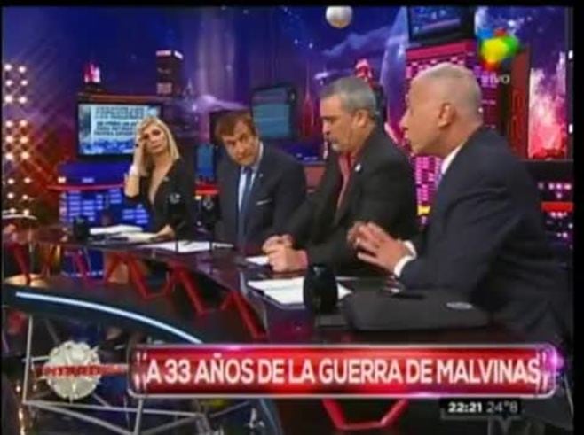 Diego Brancatelli y un picante comentario para Silvia Fernández Barrio, en un debate sobre Malvinas 