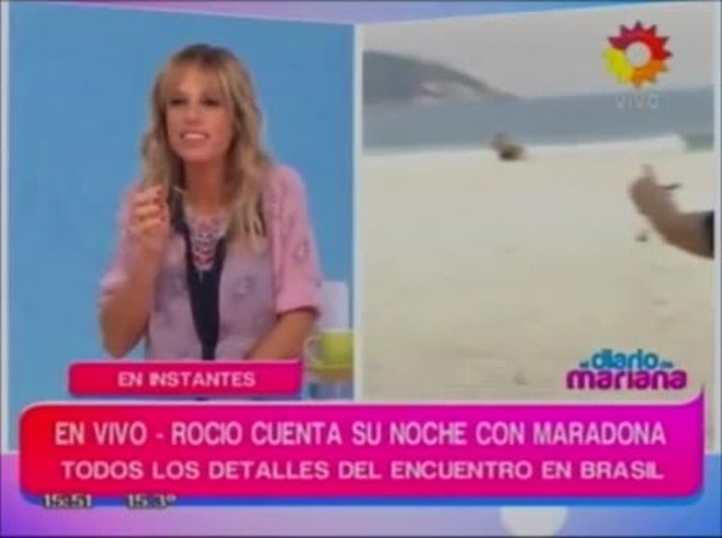 Rocío Oliva: corrida en la playa a lo Baywatch y locas excusas para no contar su reencuentro con Diego Maradona