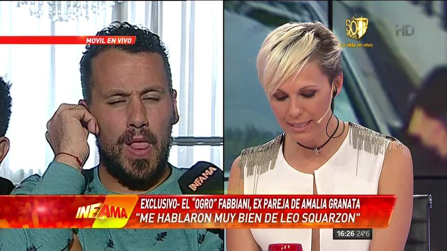 El Ogro Fabbiani habló de su pasado con Amalia Granata: "Nunca le fui infiel"