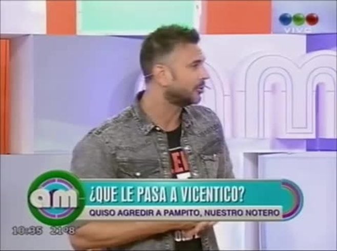 Vicentico y un ataque de violencia verbal con el notero de AM: "Te daría un cabezazo en la frente"