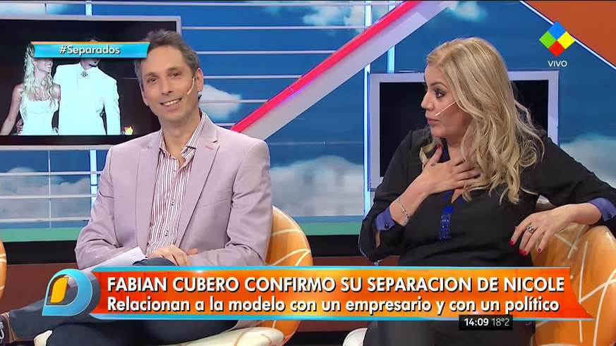 Explosiva versión de Intrusos sobre el motivo de la separación de Nicole y Cubero: “A Fabián le mandan una foto de ella con Cosentino en Milán”