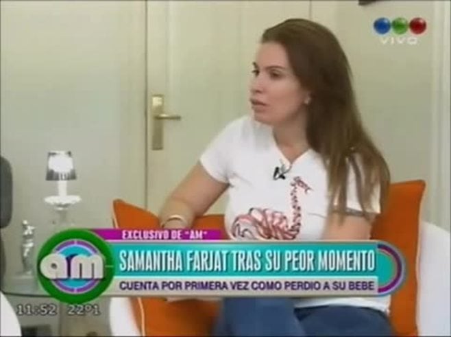 El conmovedor relato de Samanta Farjat en AM tras la muerte de su beba, que había nacido a los 5 meses y medio de gestación