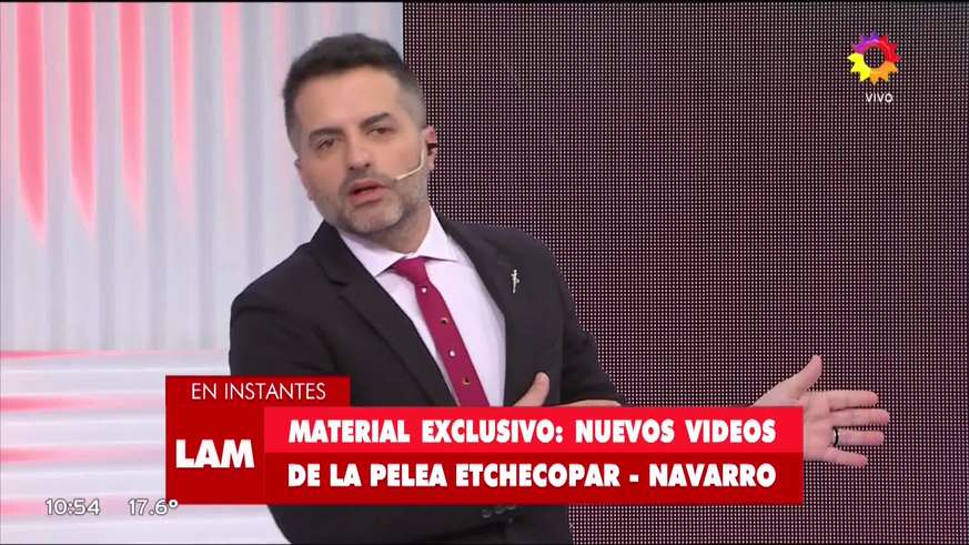 Nuevas imágenes de la escandalosa pelea entre Baby Etchecopar y Roberto Navarro en los pasillos de Radio 10