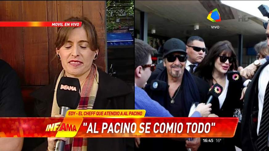 Al Pacino dejó una importante propina en un restaurante de Palermo