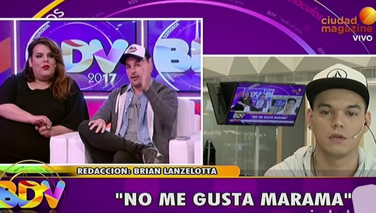 Brian Lanzelotta: "No me gusta Marama"