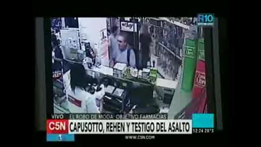 Video: Peter Capusotto, testigo del asalto a una farmacia en Barracas