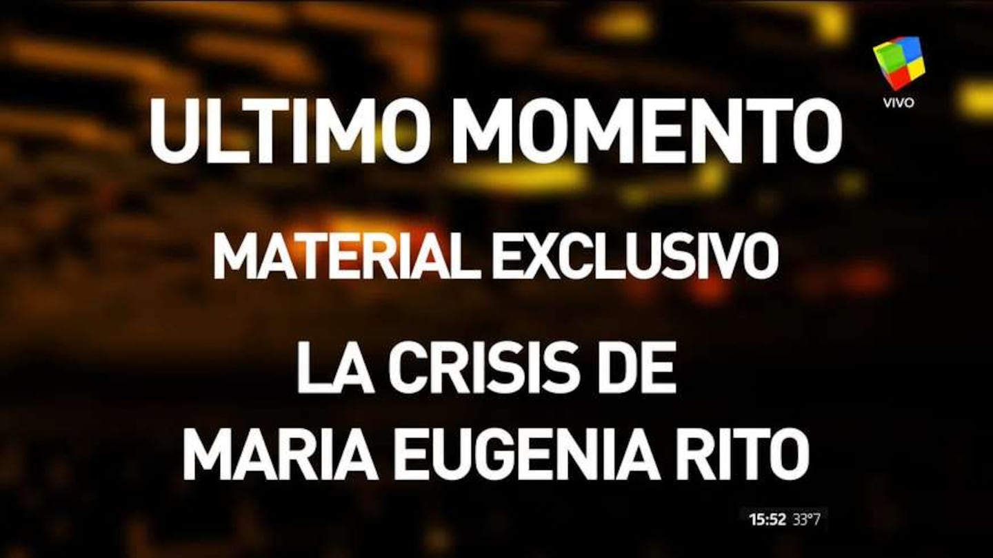 Fuerte video de una nueva crisis de María Eugenia Ritó y descargo: 