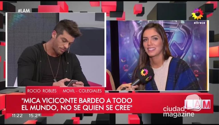 El fuerte cruce de Cristian U y Micaela Viciconte en Los Ángeles de la Mañana