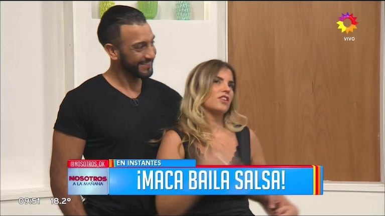 El video del blooper fashion de Macarena Rawson Paz 