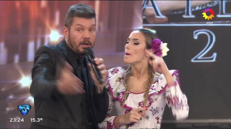 El cruce de Chechu Bonelli con Hugo Ávila, el jefe de coaches, en ShowMatch