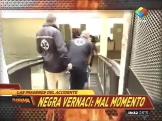 El video del accidente de la Negra Vernaci