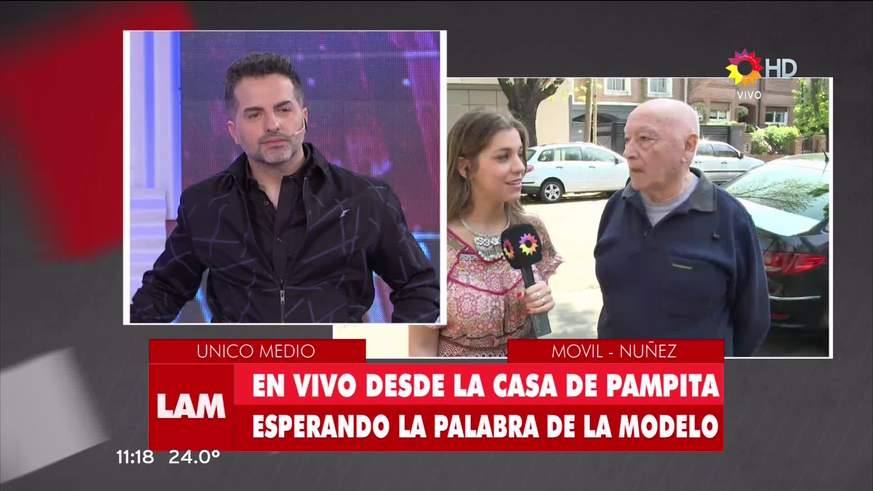 La insólita entrevista al vecino de Pampita que la defendió con uñas y dientes