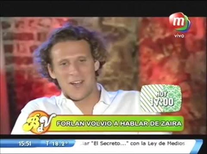 Diego Forlán habló de Zaira Nara: "Ella no fue mi relación más fuerte"