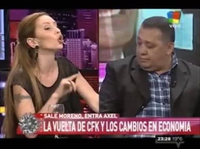 Fuerte discusión entre Analía Franchin y Luis D Elía en Intratables