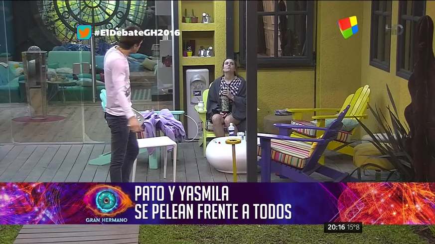 La fuerte pelea entre Yasmila y Pato en GH 2016