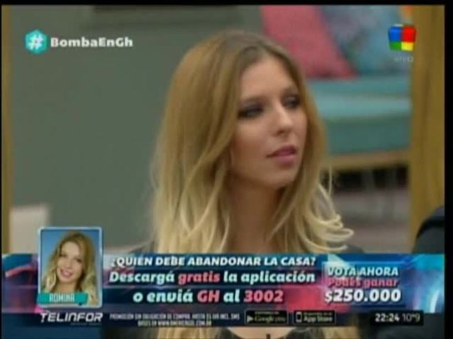 Romina abandonó la casa de Gran Hermano 2015 