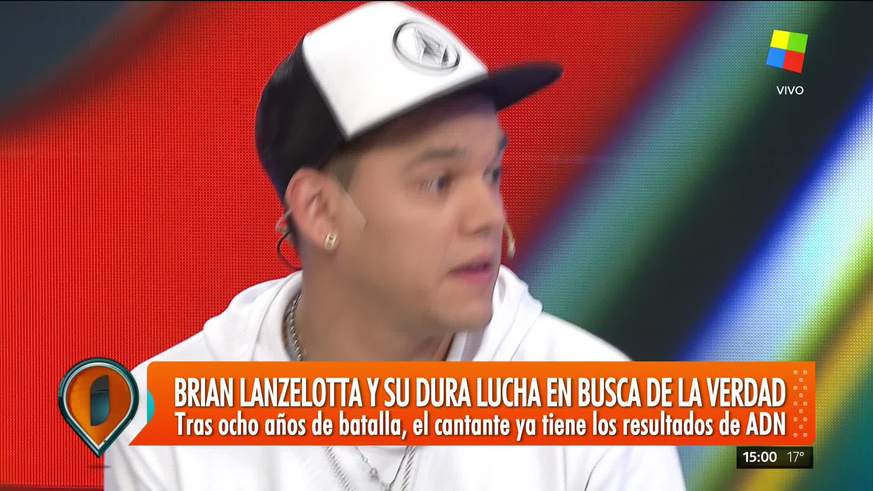 La felicidad de Brian Lanzelotta tras enterarse que es papá de un chico de ocho años