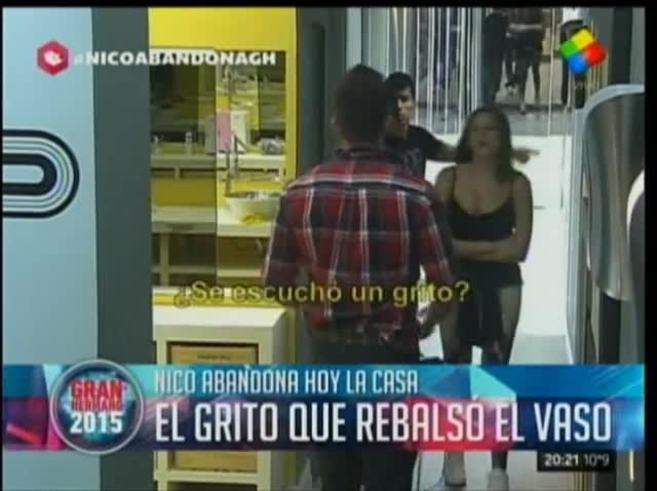 El grito que generó la salida de Nicolás de Gran Hermano 2015