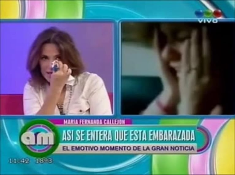 El detrás de escena del video más tierno de María Fernanda Callejón: ¿por qué la grabó su marido cuando se enteraba de su embarazo? 