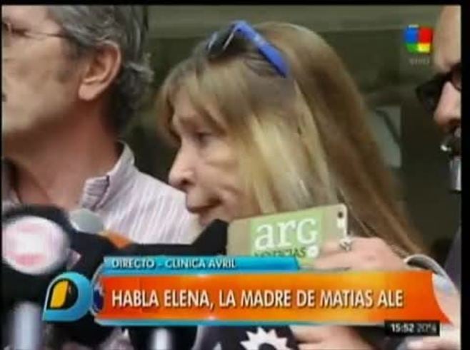  Habló la mamá de Matías Alé: "Me tranquiliza que esté internado; yo no había ido a su casamiento..."