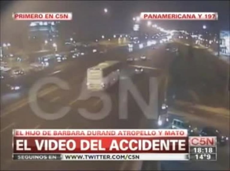 Difunden el video del trágico accidente que protagonizó el hijo de Bárbara Durand