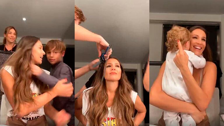 El video de Pampita lookeándose con su equipo y sus hijos para una entrevista