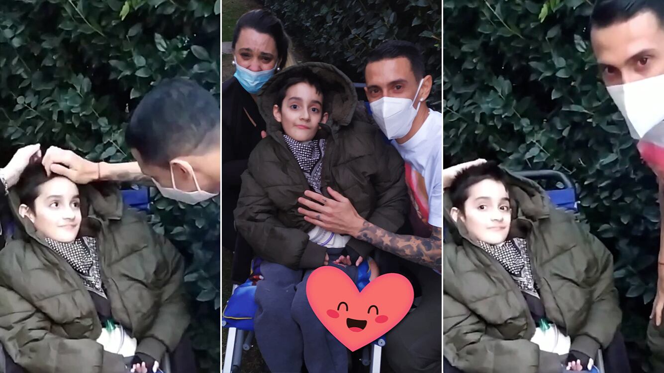 El conmovedor gesto de Ángel Di María con Rodry, un niño que padece una enfermedad medular