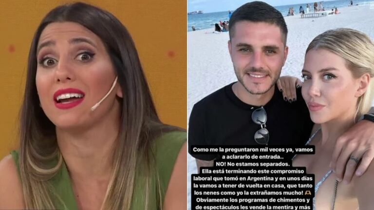 Fuerte análisis de Cinthia Fernández sobre los posteos de Icardi arrobando a Wanda Nara antes de confirmarse la separación: "Me parece extorsivo, psicótico y tóxico"