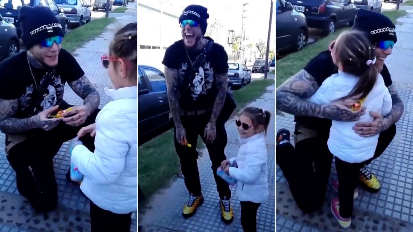 El tierno video viral de Alex Caniggia con una pequeña fan