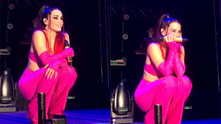 Lali Espósito se mostró emocionada por la propuesta de casamiento de una pareja en su show