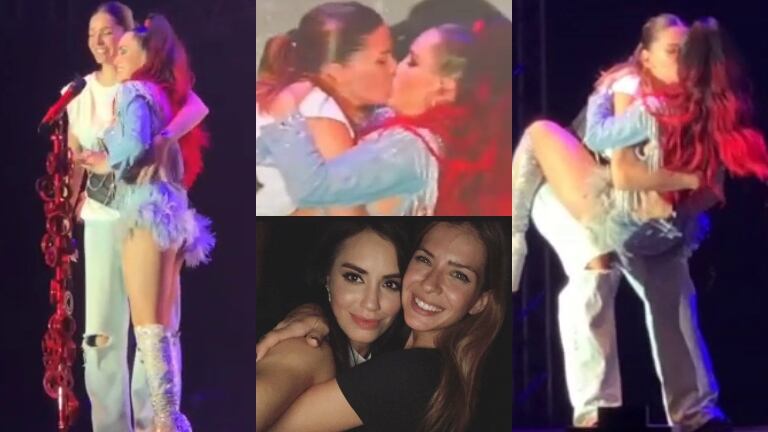 China Suárez asistió a un show de Lali Espósito en Uruguay y terminaron a los besos en el escenario: "Te amo"