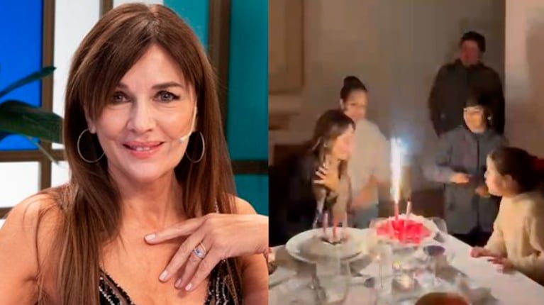 Así reaccionó Andrea Frigerio a la tierna sorpresa de sus nietos en su cumpleaños