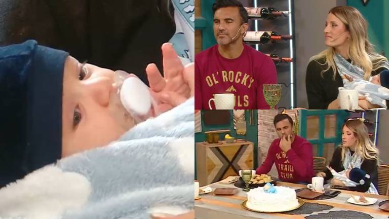 En Ariel en su Salsa homenajearon a Luca, el hijo de Mica Viciconte y Fabián Cubero por su segundo cumplemés