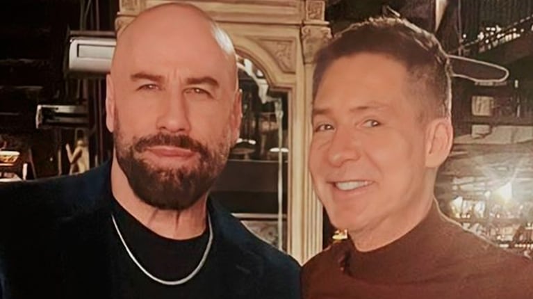 Así fue el encuentro entre John Travolta y Adrián Suar en Buenos Aires