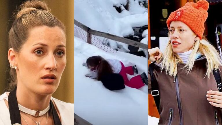 El video de la hija de Nicole Neumann resbaládose en la nieve que generó un tremendo mensaje de Mica Viciconte